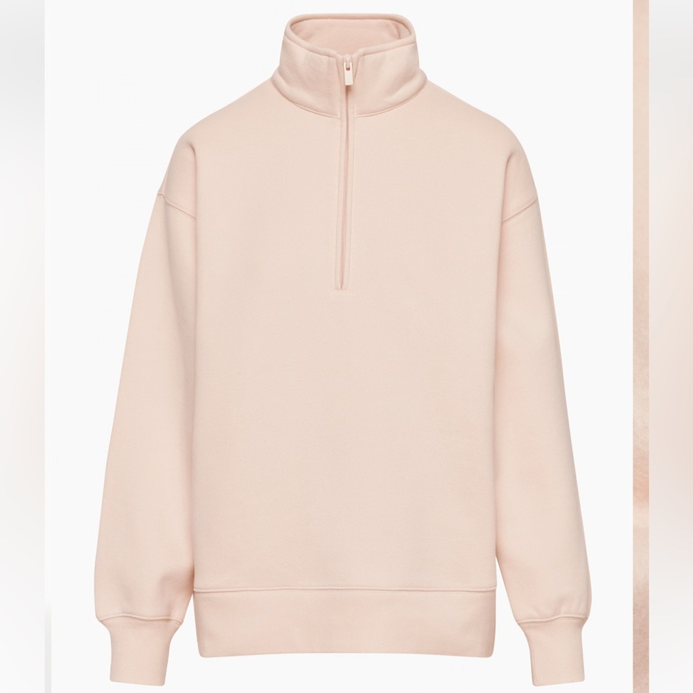 Aritzia Cozy Sweatfleece Boyfriend 1/2 Zip Sweatshirt